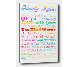 Family Rules Kép 70x100 cm