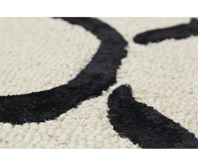 Covor Bakero, Chain Black, 122x183 cm, negru