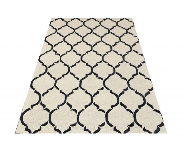 Covor Bakero, Chain Black, 122x183 cm, negru