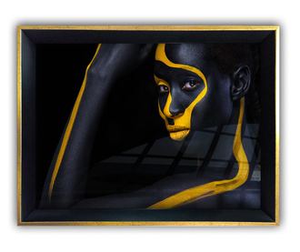 Slika Yellow Black Woman 55x75 cm