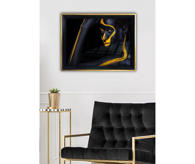Slika Yellow Black Woman 55x75 cm