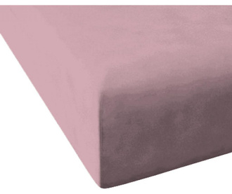 Cearsaf de pat Ditex, bumbac ranforce, 150x220 cm, roz