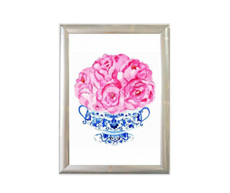 Tablou Cini Vazo Pink Roses 23x33 cm
