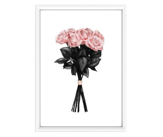 Obraz Pink Roses White 23x33 cm