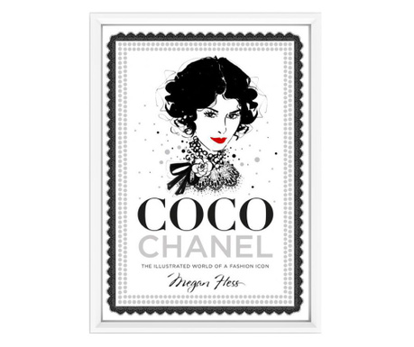 Tablou Coco Chanel PosterWhite 23x33 cm