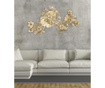 Decoratiune de perete Mauro Ferretti, Glam, fier, 174x7x93 cm, galben auriu