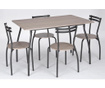 Set vanjski stol i 4 stolice Vega Grey