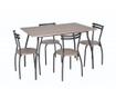 Set vanjski stol i 4 stolice Vega Grey