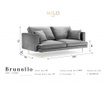 Canapea cu 3 locuri Brunello Dark Grey