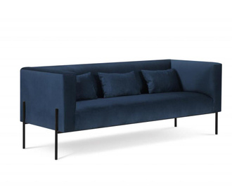 Carla Dark Blue Háromszemélyes kanapé