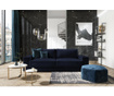 Canapea extensibila 4 locuri Milo Casa, Gaia Dark Blue, albastru inchis, 250x100x84 cm