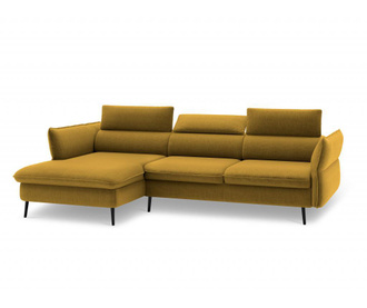 Разтегателен ляв ъглов диван Dario Yellow