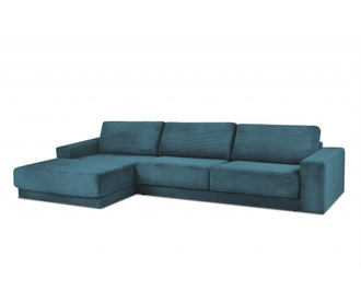 Разтегателен ляв ъглов диван Donatella Turquoise