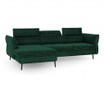 Coltar extensibil stanga Milo Casa, Valentina Bottle Green, verde, 250x176x92 cm