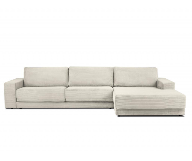 Coltar extensibil dreapta Milo Casa, Donatella Beige, bej, 350x180x84 cm