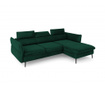 Coltar extensibil dreapta Milo Casa, Valentina Bottle Green, verde, 250x176x92 cm