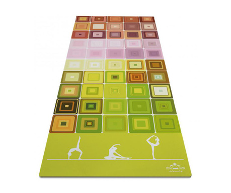 Постелка за йога Color Squares 65x185 см