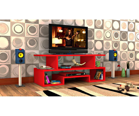 Comoda TV Oyo Concept, PAL, 100x30x50 cm, rosu