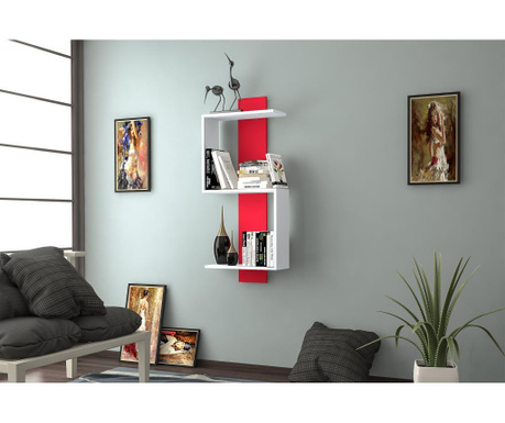 Raft de perete Oyo Concept, PAL, 98x50x22 cm, rosu