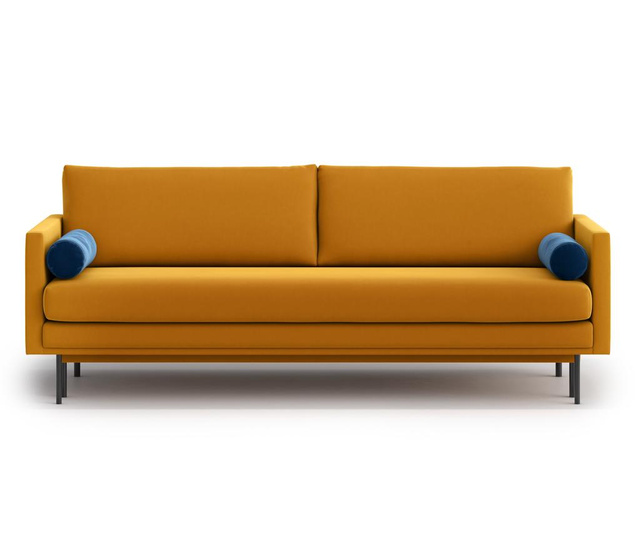 Canapea extensibila 3 locuri Optisofa, Blues Gold, galben auriu, 212x94x90 cm