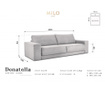 Donatella  Grey Négyszemélyes kihúzható kanapé