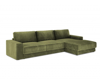 Coltar dreapta extensibil 6 locuri Milo Casa, Gaia  Green, verde, 84x350x180 cm