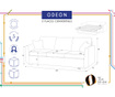 Odeon Háromszemélyes kihúzható kanapé