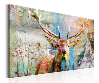 Deer On Wood Kép 120x80 cm