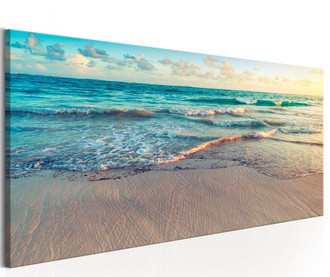 Tablou Artgeist, Beach In Punta Cana Narrow, textil netesut, 150x50 cm