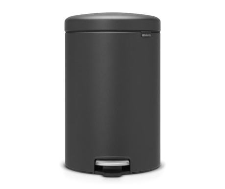 Кош за боклук с капак и педал Brabantia New Icon Mineral Grey 20 L - Vivre