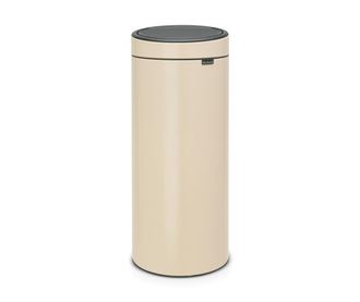 Кош за отпадъци с капак Brabantia New Icon Touch Almond 30 L - Vivre