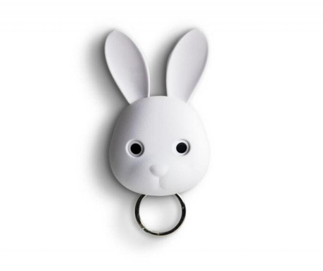 Set breloc si suport pentru chei Qualy, Bunny, plastic ABS