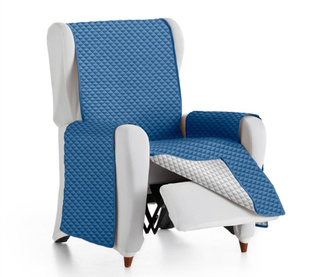 Ватиран калъф за фотьойл Oslo Reverse Blue & Light Grey 55x80x220 cm