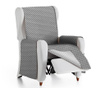Prošivena navlaka za fotelju Oslo Reverse Dark & Light Grey 55x80x220 cm