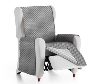 Prošivena navlaka za fotelju Oslo Reverse Dark & Light Grey 55x80x220 cm