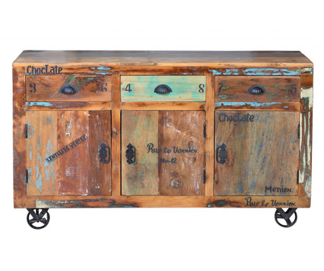 Bufet Giner Y Colomer, Romy, lemn reciclat, 140x40x86 cm