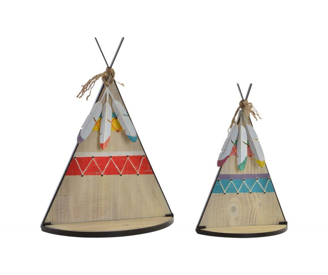 Set 2 rafturi de perete Tipi