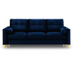 Canapea extensibila 3 locuri Cosmopolitan Design, Tokyo Royal Blue, albastru royal, 210x100x92 cm