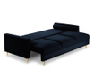 Tokyo Dark Blue Háromszemélyes kihúzható kanapé