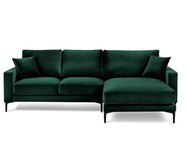 Десен ъглов диван с 4 седалки Harmony Bottle Green
