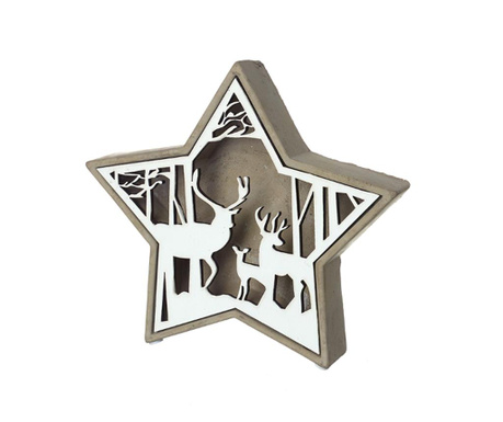 Decoratiune Heaven Sends, Deer Star, lemn, S