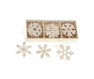 Set 24 viseća ukrasa Snowflakes