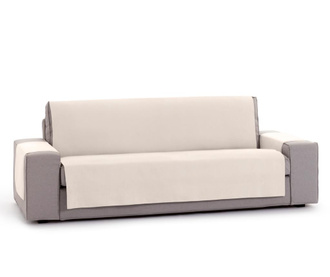 Husa pentru canapea cu 2 locuri Eysa, Levante Cream, bumbac, poliester, 115x95x220 cm, crem