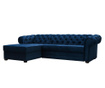 Разтегателен ляв ъглов диван Valentino Dark Blue