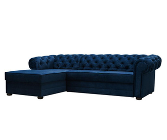 Разтегателен ляв ъглов диван Valentino Dark Blue