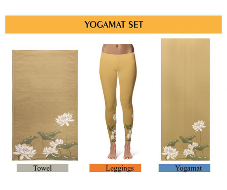 Set prostirka za yogu, ručnik i ženske tajice Oyo L