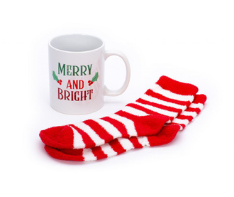 Комплект чаша и чифт чорапи Christmas Cheer 400 мл