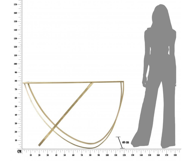 Consola Mauro Ferretti, fier, 120x40x79 cm