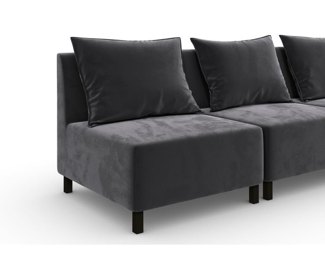 Cristina Dark Grey Négyszemélyes moduláris kanapé