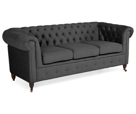 Sofa trosjed Chesterfield Grey Velvet